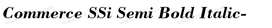 Commerce SSi Semi Bold Italic字体转换
